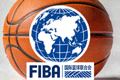 国际篮球联合会FIBA合作标志，篮球与全球地图组合